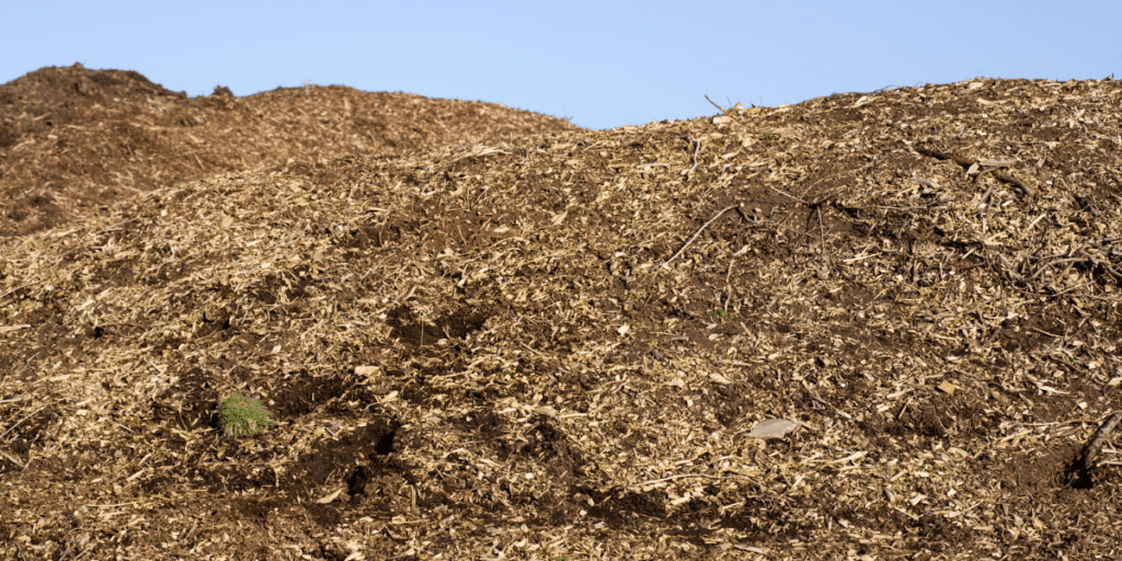 Énorme tas de compost