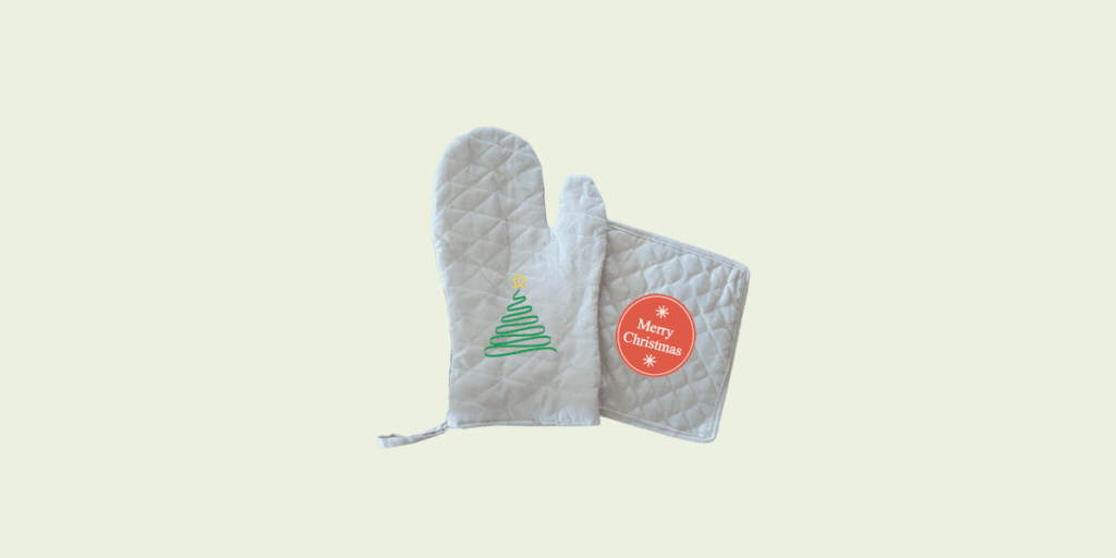 Manique Blanche en coton avec un design de Noël Wasteless Group