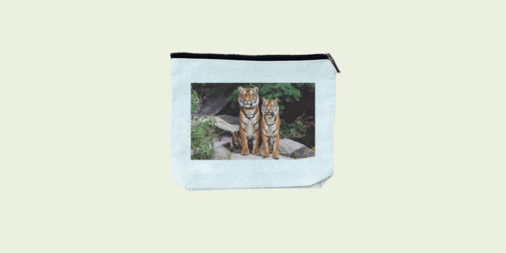 Trousse en coton avec une photo de tigres Wasteless Group