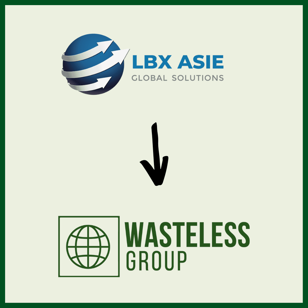 Evolution des logos de LBX Asie vers Wateless Group