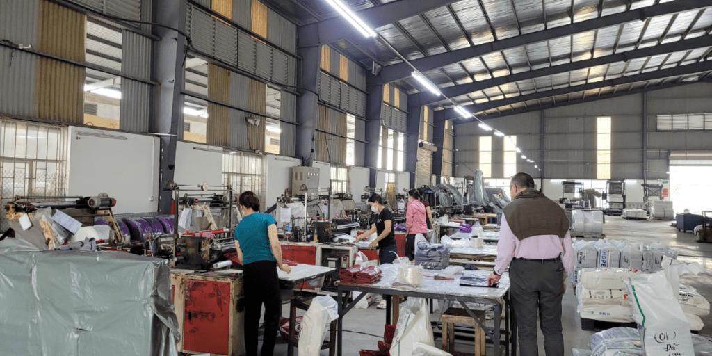 Factory in Vietnam which is a partner of the Wasteless Group
