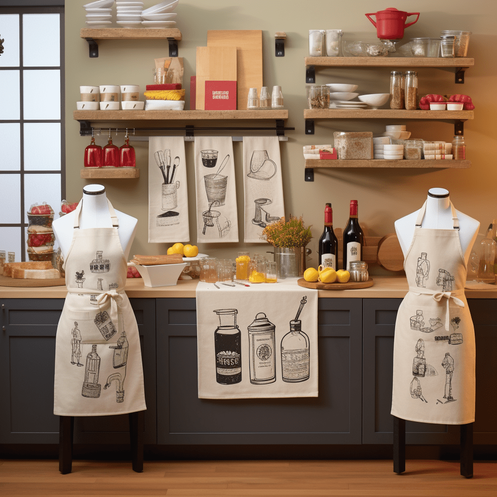 Customised aprons, towels and tea towels from the Wasteless Group