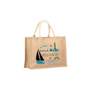 Sac promotionnel en jute avec impression sur mesure pour le tourisme